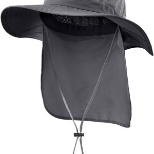 Fishing hat with neck and face protection